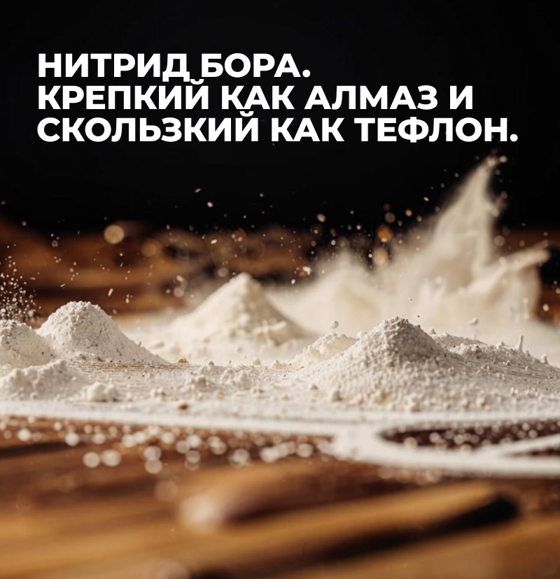 Нитрид бора. Крепкий как алмаз и скользкий как тефлон.
